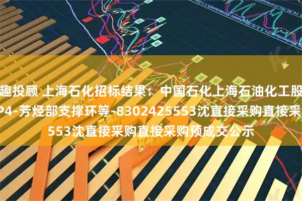趣投顾 上海石化招标结果:中国石化上海石油化工股份有限公司SP4-芳烃部支撑环等-8302425553沈直接采购直接采购预成交公示